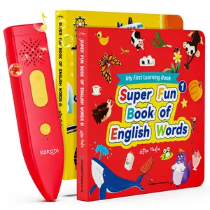 KOKODI Talking Pen Toy, Interactive Book Set, Learning Talking Pen with Recording Capability and Puzzle Games, Birthday Gift, Interactive Books for Encouraging Expression
