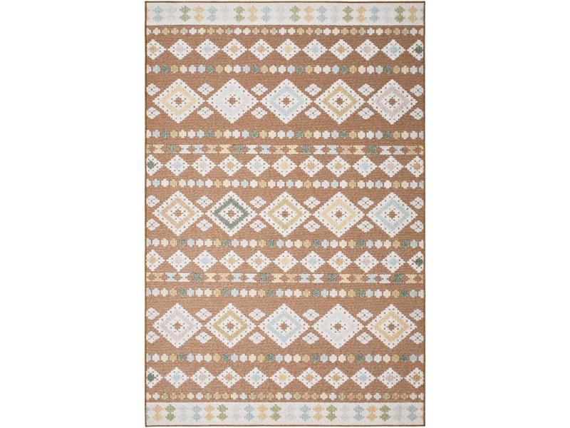 Livabliss LKD2315-679 6'7" x 9' Machine Woven Rectangular Decorative Floor Rug - Lakeside Rust, Weather-Resistant, Exterior-Facing, High-Traffic Indoor/Outdoor Household Textile Carpet, Decorative Rug