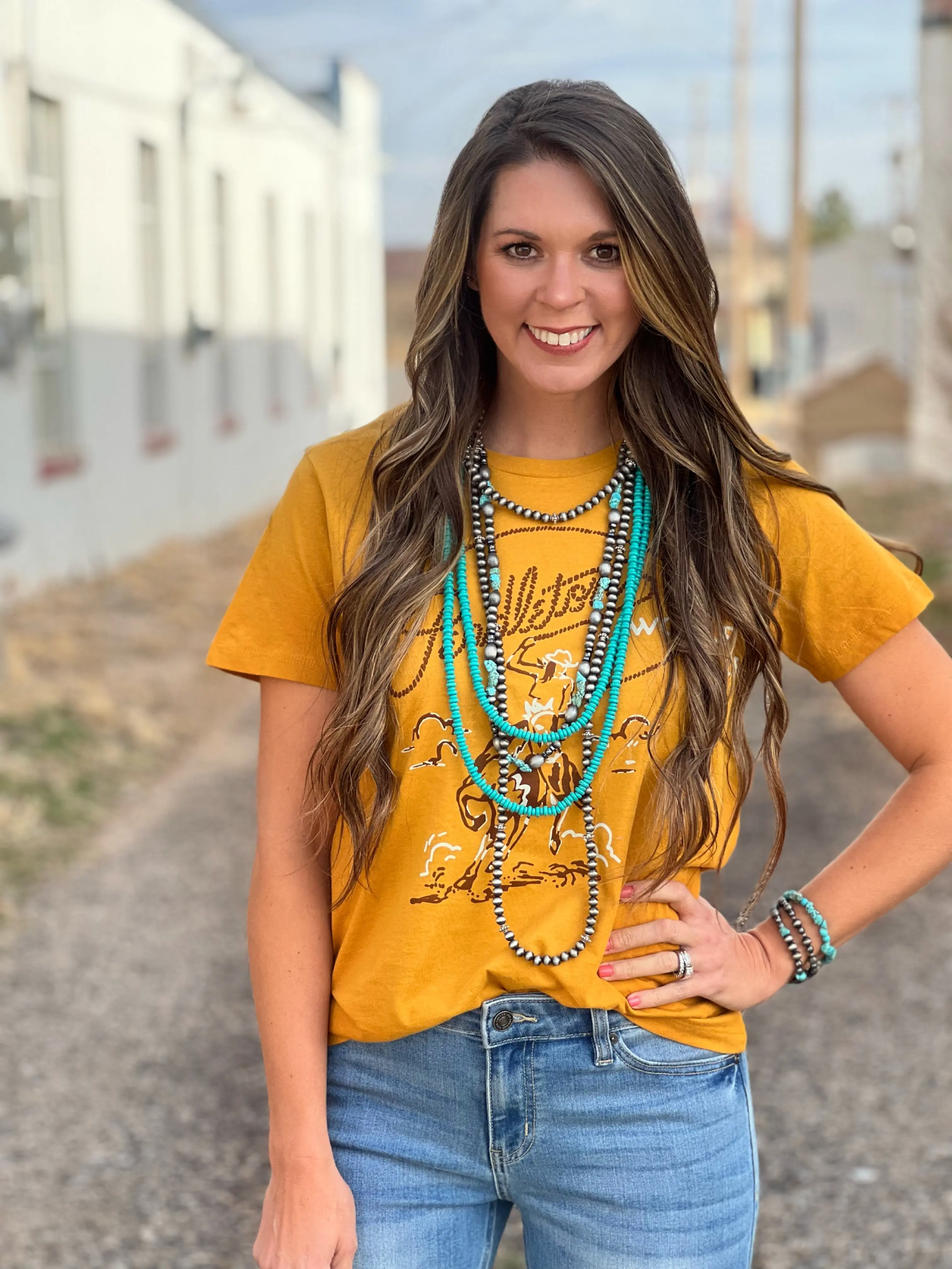 Woolen Mills Mustard Tee by Pendleton