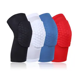 1pcs Short Double Rubber Band Basketball Volleyball Knee Pads, Honeycomb Foam Brace, Compression Sleeves for Running, Bicycle, Sports, Protective Sleeve