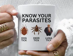 [Sale Up To 40% + Freeship] Know Your Parasites Mug, Funny Anti Trump Coffee, Subtle FDT Coffee, Resistance, Anti-MAGA Protest Mug Heard Island