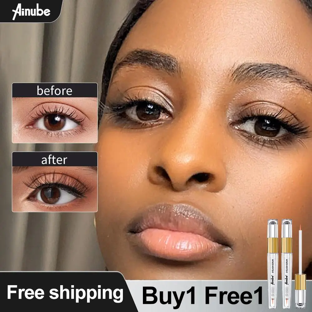 Ainube LashGrow Eyelash Growth Serum – Natural Lash Enhancer for Longer, Thicker Lashes | Plant-Based Formula with Ginseng Root | Gentle & Non-Irritating for Sensitive Eyes
