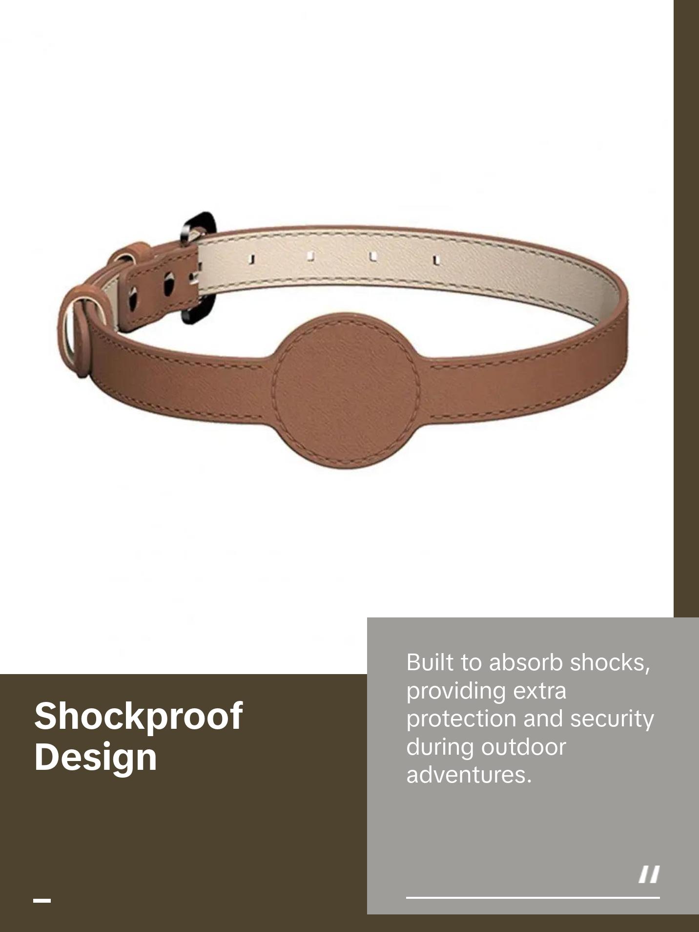 Collar Waterproof Faux Leather Pet Collar with Gps