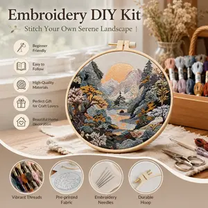 DIY Cross Stitch Kit, Complete Embroidery Supplies, Simple Home Decor Wall Art, Living Room Bedroom Decoration, Handmade Craft Materials