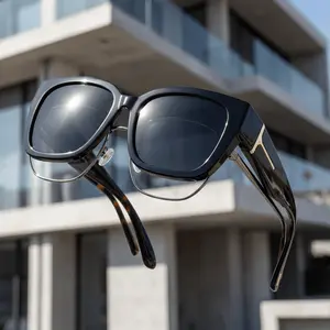 Fit Over Sunglasses for Glasses Wearers – Polarized UV400 Oversized Square Shades for Driving & Daily Use