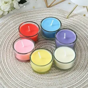 Unscented Votive multicolor Candle set of (4)