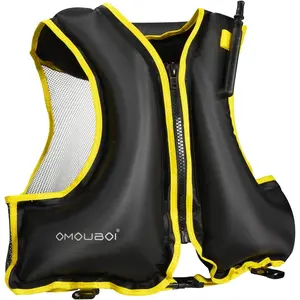 Snorkel Vest for Adults, Inflatable Snorkeling Vest, Swim Jackets, Inflatable Safety Float Jackets for Women/Men, 40-100kg, Swimming Vests for Kayaking, Paddle Boarding, Fishing, Surfing