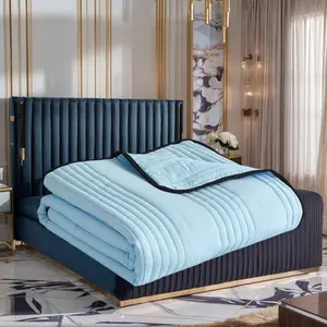 Upgraded Limited Edition Summer Cool Quilt - Silent Flip Technology, Lightweight All-Season Bedspread/Throw Blanket, Breathable Bed Cover for Air Conditioning+ 3 Free Gifts US