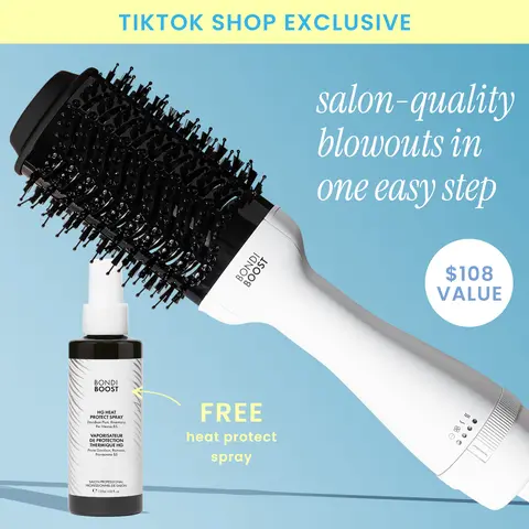 Blowout Brush Pro 75mm by BondiBoost, Dry & Style Salon-Quality Hair Styling Tool for Smooth Voluminous Styles & Straightening, Frizz Reduction, All Hair Types