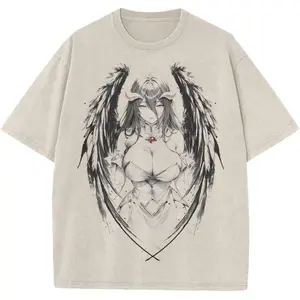 Albedo Graphic Tee, Overlord Anime Vintage Shirt, Gift for Men, Gift for Women, Crew Neck T-shirt, Trending T-shirt