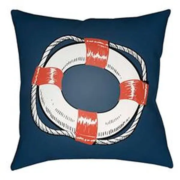Artistic Weavers Litchfield Outdoor Safe Decorative Square Pillow, Poppy Red-Onyx Black, 22x22 in, LTCH1500-2222, Outdoor Safe Decorative Pillows