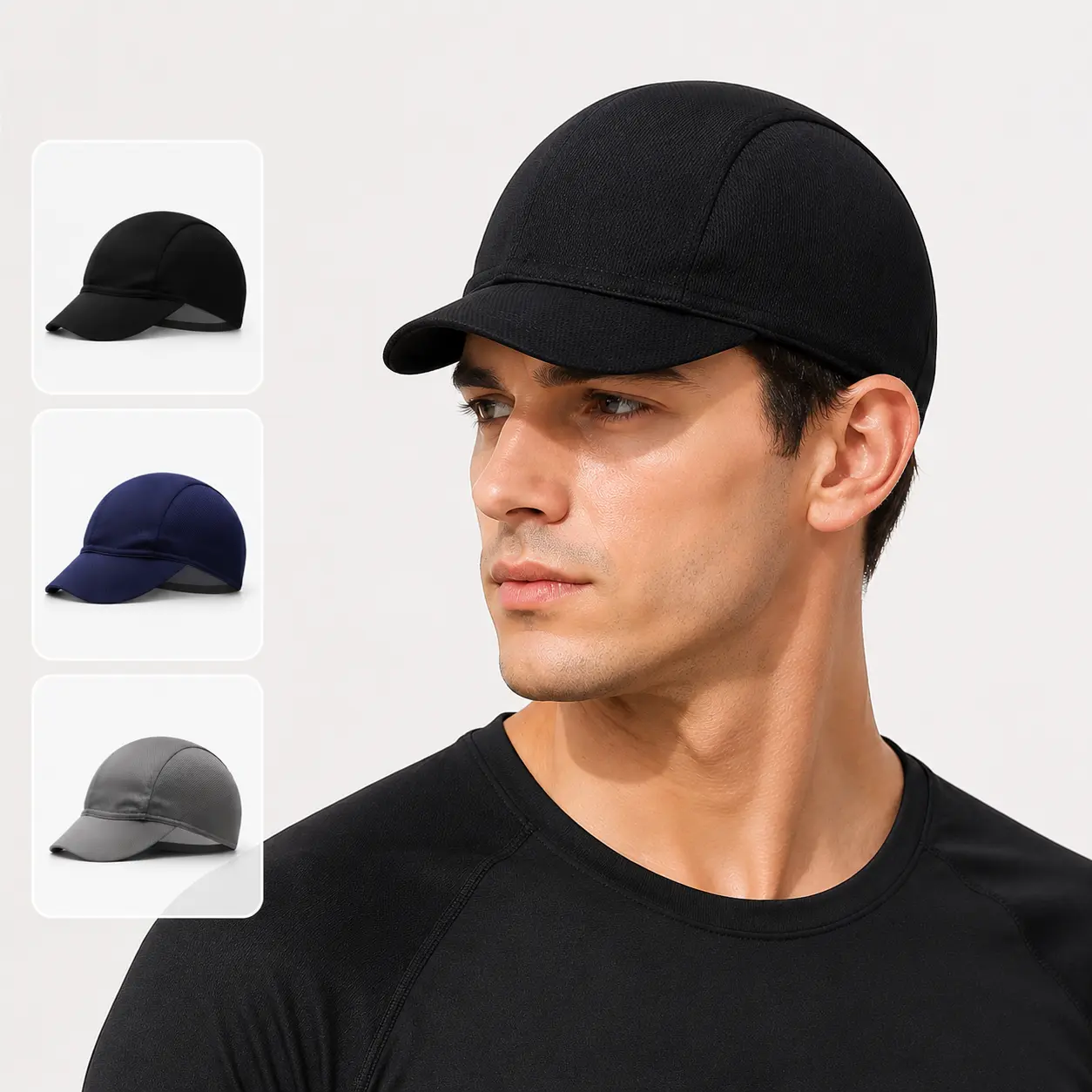 1PCS/3PCS Running Cap for Men Women, Breathable Mesh Sports Hat, Ultra Lightweight Quick Dry Sweat Wicking Baseball Cap, Sun Protection Outdoor Hat for Running Cycling Gym Hiking Workout