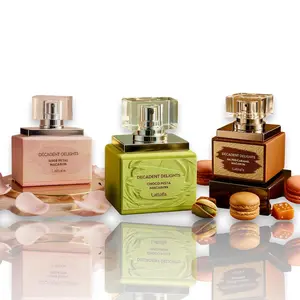 Lattafa | Decadent Delights | Choco Pista + Rose Petal + Salted Caramel Macaron Bundle | Eau De Parfum | 50 ML | Unisex Fragrance | Pistachio - Lychee & Tonka Bean Notes