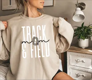 Track and Field Mom Crewneck Sweatshirt for Mom Track Shirt Mom T Shirt for Women Track Mom Tshirt Mothers Day Gift for Track Mom Shirt