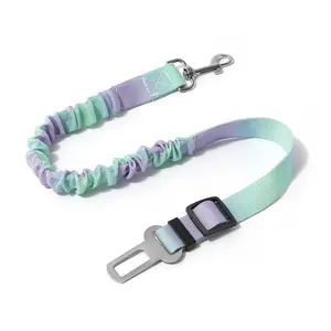 Pet Dog Cat Seat Belt 2 Pack Adjustable Safety Leash Car Harness Headrest Compatible Puppy Travel Essential Pet Stuff Ride Protection Stainless Steel Martingale Collar