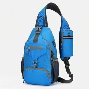 Packable Small Crossbody Sling Backpack with Side Pouch, Ideal Daypack for Hiking & Travel, Shoulder-Chest Carrying Sports & Outdoor Accessory