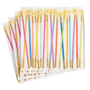 Party Candles Paper Napkins- Cocktail