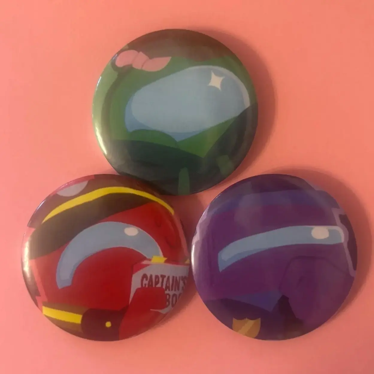 Among Us Show Pins Buttons || Red, Purple, Green