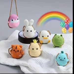 Hand Woven Hanging Animal Decorations - Adorable Crochet Designs in Various Colors & Shapes for Home Decor Hangable
