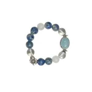 Natural Niche Crystal Beads Aquamarine Blue Crystal White Crystal White Phantom Crystal Blue Crystal Yellow Crystal