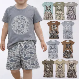 Toddler Camo Print Short Sleeve Boy Set