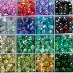 Aurora Luxe 8mm Faceted Glass Beads for Jewelry Making, Beads Jewelry Making, DIY Craft Kit (Jewellery-Making Accessories for DIY Beading Hobbies)