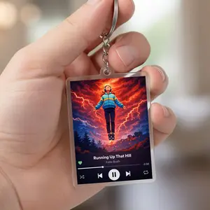 Running up that hill Acrylic Keychian, Stranger Things Keychian, Max Mayfield Bag Charms, Movie Fan Gift