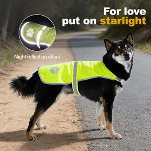 Reflective Dog Vest Fluorescent Safety Vest Night Walking Essential For Small Dogs Nocturnal Jacket