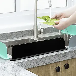 Upgrade Version Silicone Sink Splash Guard with Hanging Hole, Kitchen Faucet Water Barrier Cover, Suitable for Labs & Dishes, Splash Proof