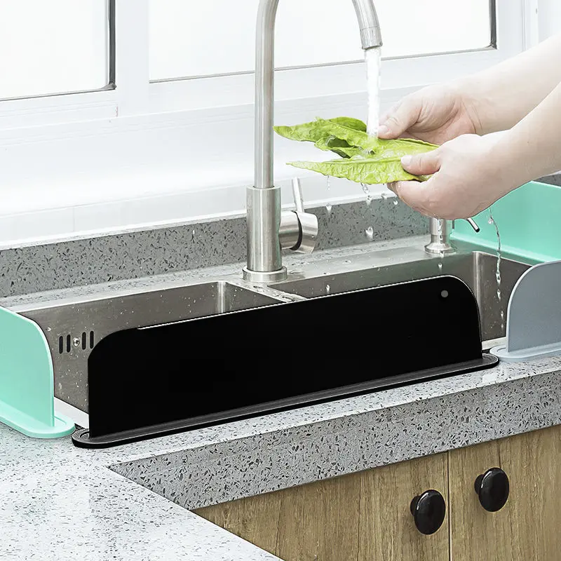 Upgrade Version Silicone Sink Splash Guard with Hanging Hole, Kitchen Faucet Water Barrier Cover, Suitable for Labs, Dishes & Home, Splash Proof, Household Items