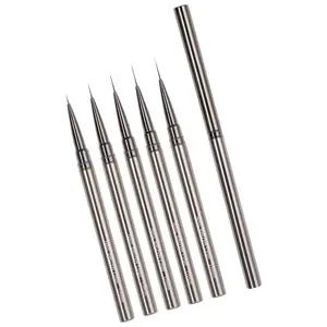 5Pcs Liner Nail Art Precise Brushes Set Handle For Salon And Home Manicures
