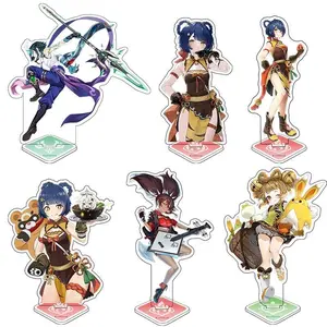 Genshin Impact Custom Acrylic Stand Figure Standee Anime Model Venti Wanderer Xiao Double Coated Desk Decoration Castomizable