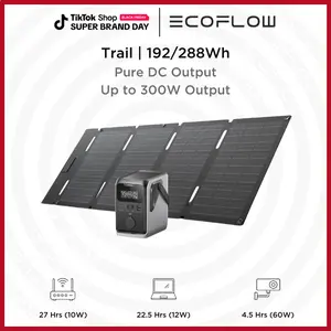 ECOFLOW TRAIL 300 DC Solar Panel with 45W Solar Generator, 288Wh LiFePO4 Power Bank, Power Station, for Camping, Travel, and Emergency Power
