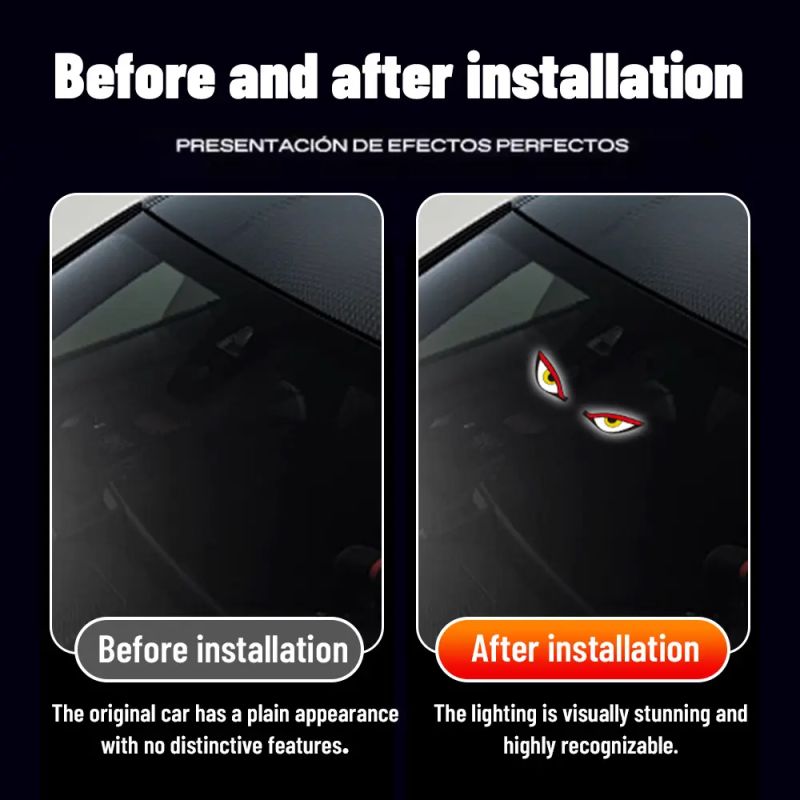 Car Rear Window Dynamic LED Display – Vampire Devil Eye Emoji Panel, Auto Decorative Light Car Rear Window Dynamic LED Display – Vampire Devil Eye Emoji Panel, Auto Decorative Light