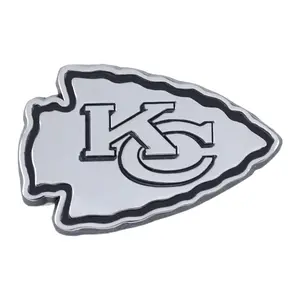 Fanmats  Kansas City Chiefs Premium Metal Chrome Auto Emblem