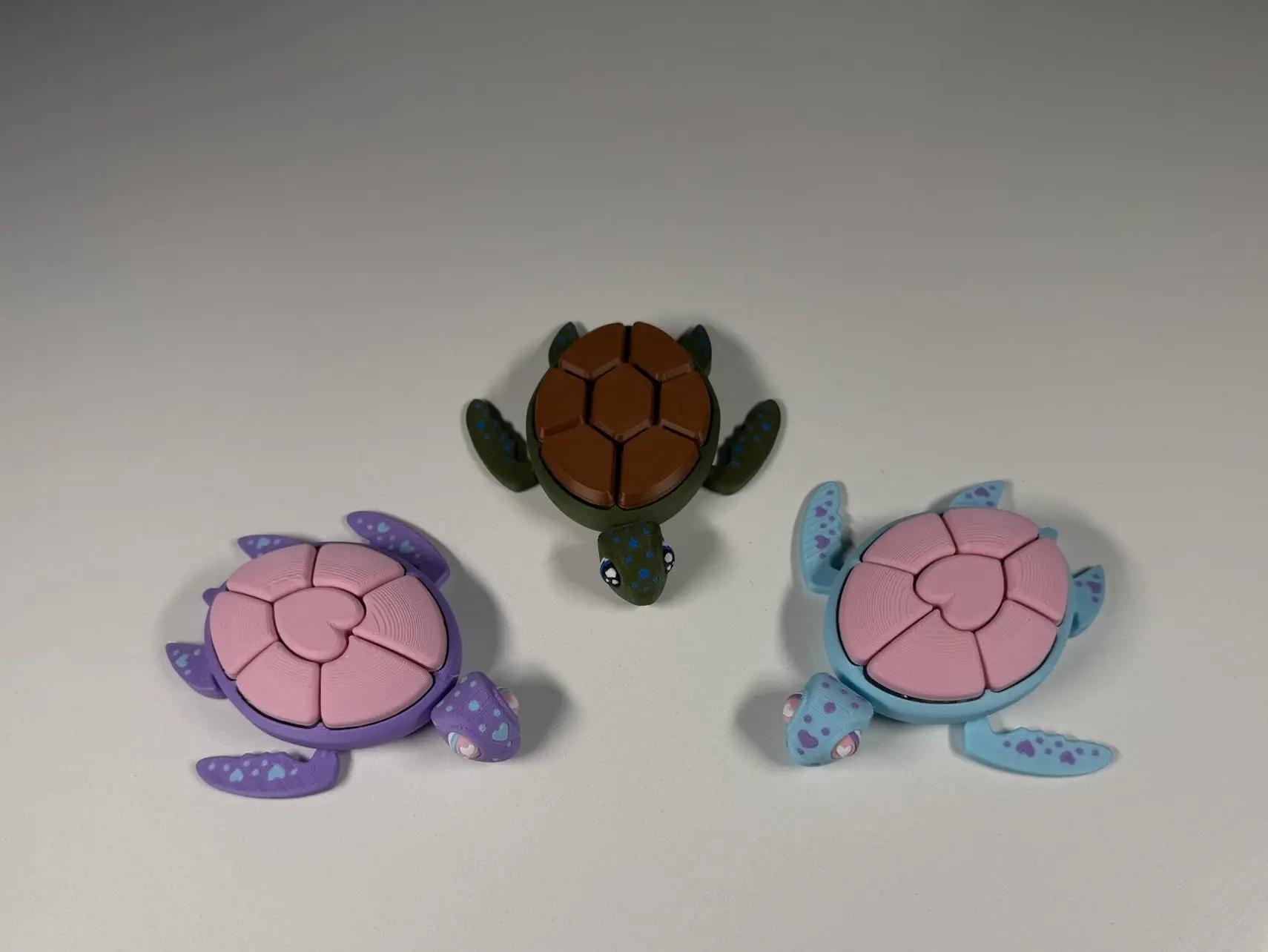 Articulated Turtle Clicker Fidget Toy | Cute Sensory Desk Toy | 3D Printed Stress Relief Clicker