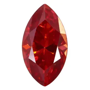 SANMU Marquise Cut Synthetic Moissanite Stone  Red Color Garnet Loose Diamond 1-3 Carats D Color VvS1 Clarity GRA Certified for Jewelry Making Rings Necklaces Pendants Earrings