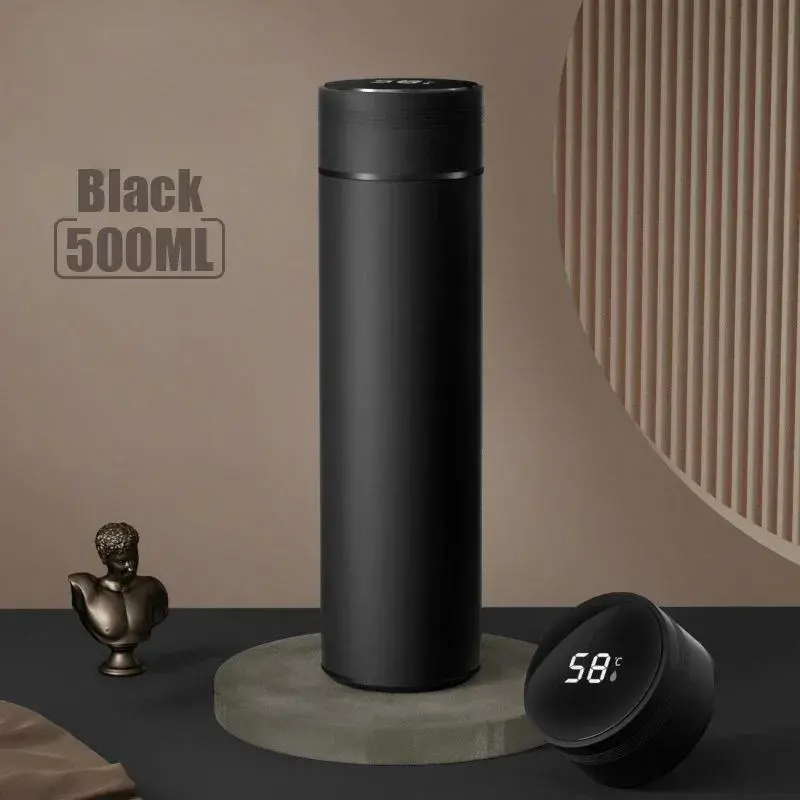 Trebalena Stainless Steel Insulated Vacuum Flask Tumbler, Temperature Display Drinkware with Lid