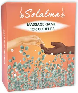 Solalma Massage Game for Couples with Fun Surprise Cards | Intimacy Card Game for Mindful Date Night Ideas to Reconnect with Spouse | Couples Massage at Home Kit | Anniversary & Wellness Gifts for Her