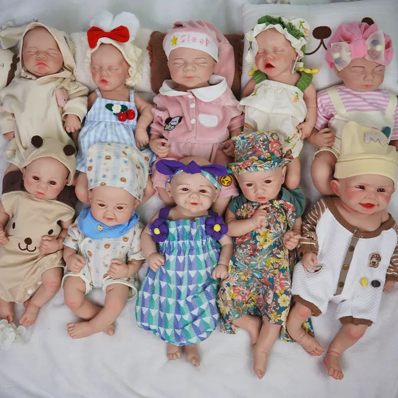 W.JH 17-20in Mixed Style Realistic Reborn Art Doll Collection Various Adorable Clothes Adult Display Craft Toys