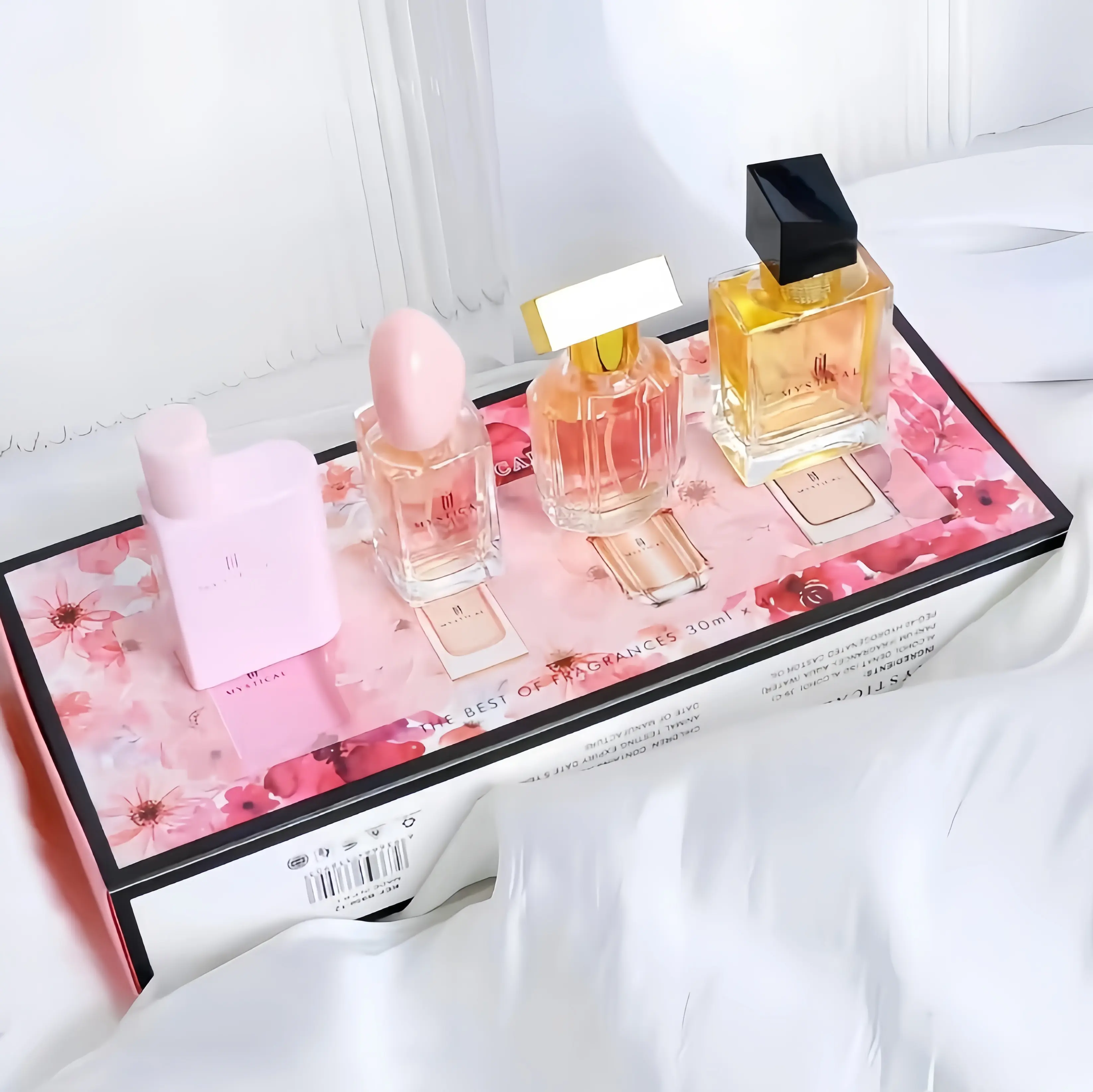 MYSTICAL Women's Perfume Set - 30ml*4 - Aflowery scent with hints of citrus, strawberry,pear, vanilla, cedar, and patchouli-perfume forwomen-long lasting perfumes-rose vibrant forwomen-great holiday gift-perfume gift bundle luxury