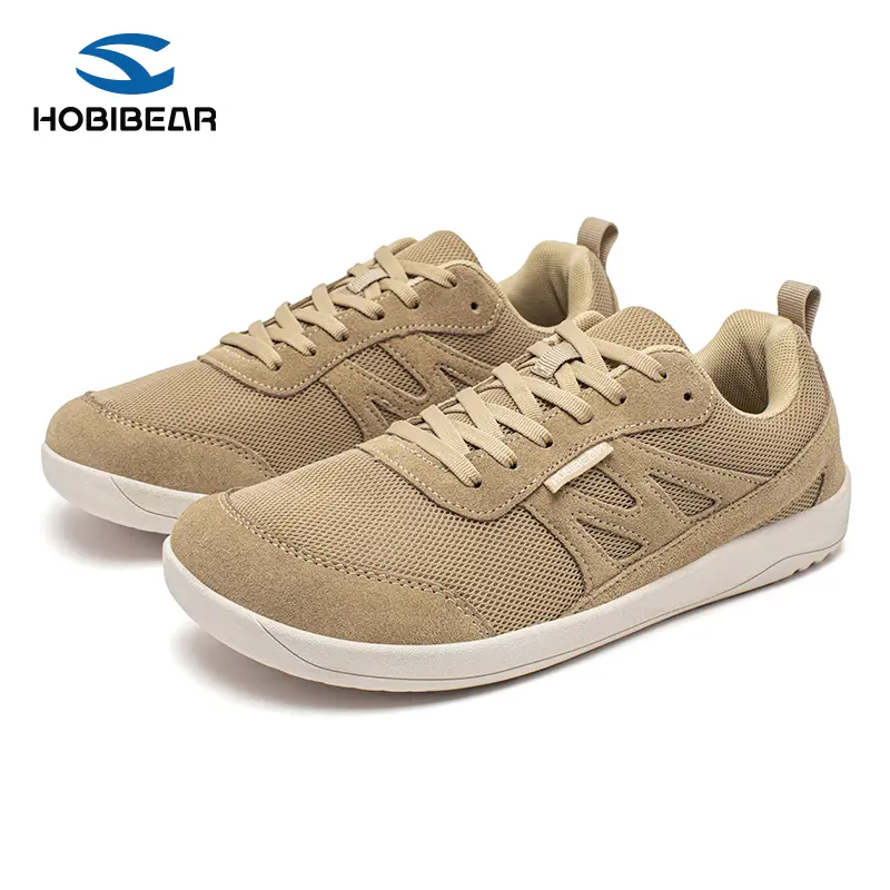 HOBIBEAR Wide Width Shoes Spring Autumn Men's Barefoot Shoes Outdoor Casual Shoes Everyday Shoes Sneakers Nonslip Trainers Sporty Low Top