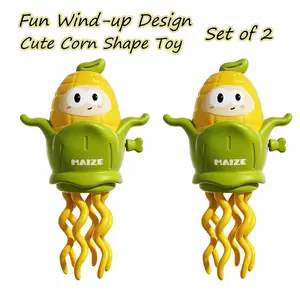 Wind-Up Corn Toys 2 Pack, Dancing & Sliding Clockwork Cars with Dual Play Modes, Educational Interactive Toy, Birthday Party Favor, Parent-Child Fun Gift for Boys and Girls