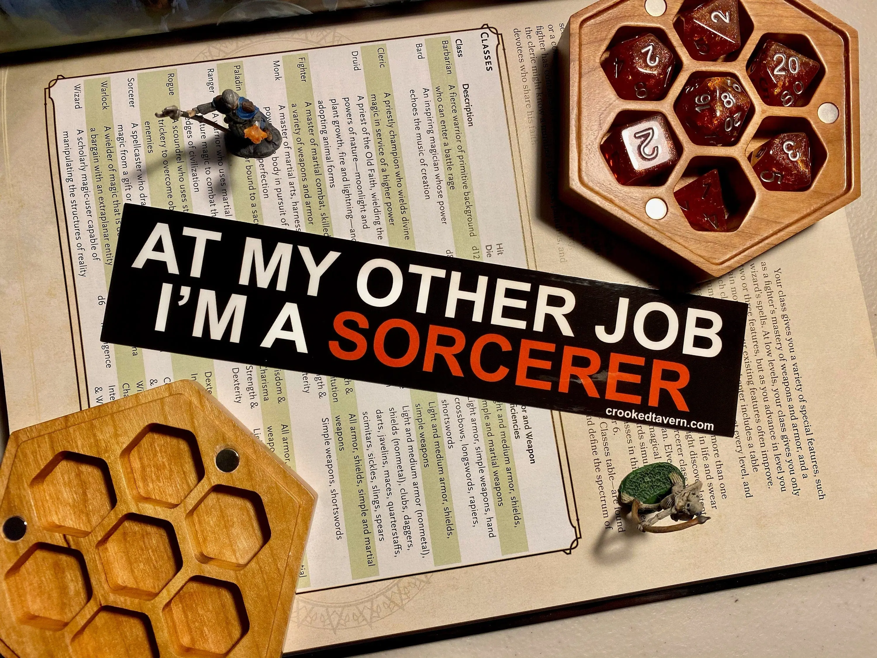 Sorcerer DnD Sticker | At My Other Job I'm a Sorcerer | Dungeons and Dragons Vinyl Stickers