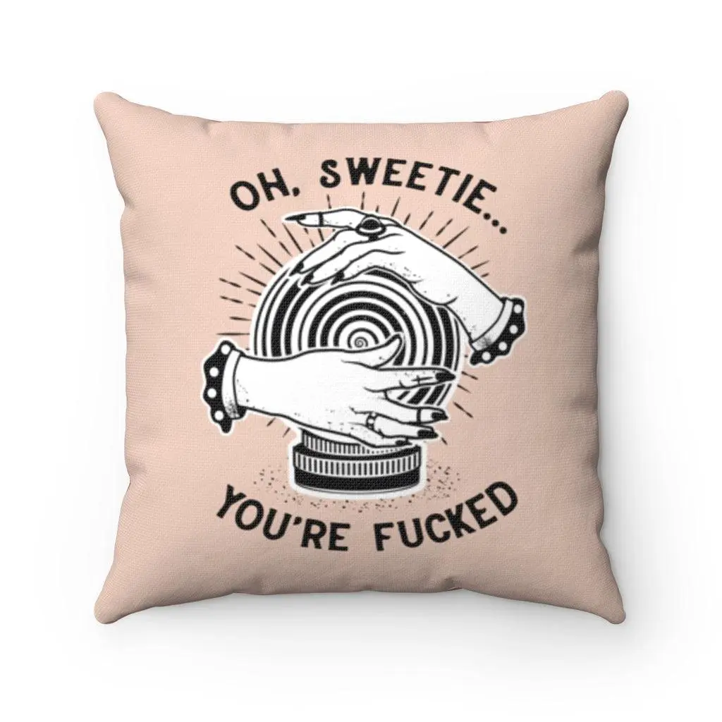 Oh Sweetie Crystal Ball Pillow - Pink