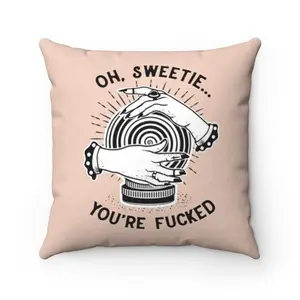 Oh Sweetie Crystal Ball Pillow - Pink