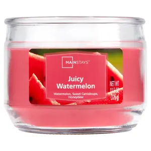 Juicy Watermelon Delight 3-Wick Fragrance Glass Jar Candle, 11.5 oz