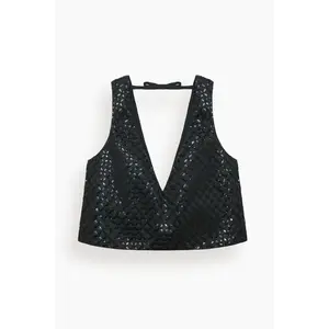 Sparkling Statement Top in Graphite