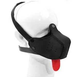 Neoprene Puppy Face Muzzle Dog Hood Mask Play Hoods Green