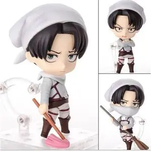 10cm Attack on Titan Levi Rivaille Rival Ackerman mobile cleaner 417 Action figure toys  collection Christmas gift